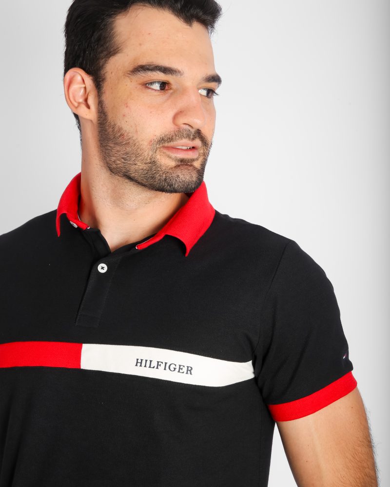 POLO TOMMY HILFGER PRETA 100% ALGODÃO MERCERIZADO - Image 2