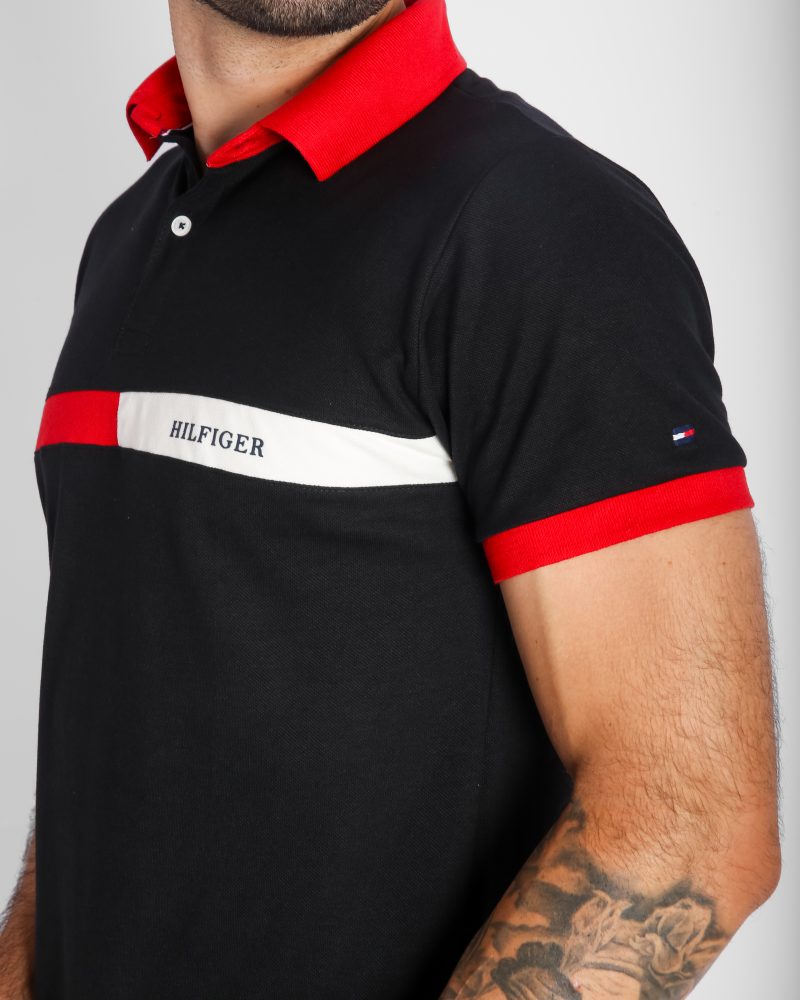 POLO TOMMY HILFGER PRETA 100% ALGODÃO MERCERIZADO - Image 3