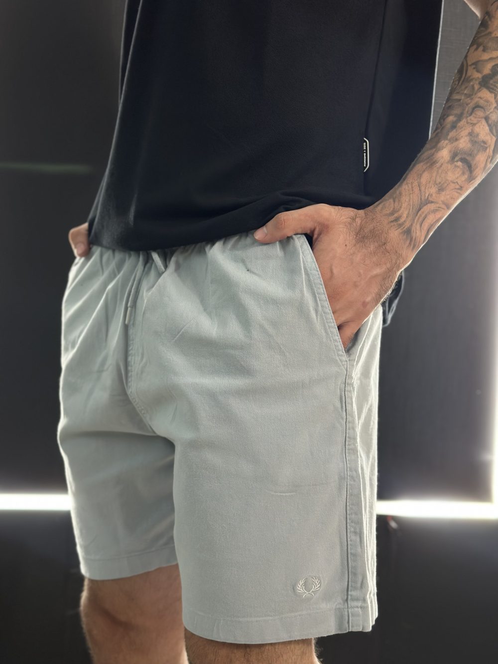 SHORT SARJA FRED PERRY CINZA