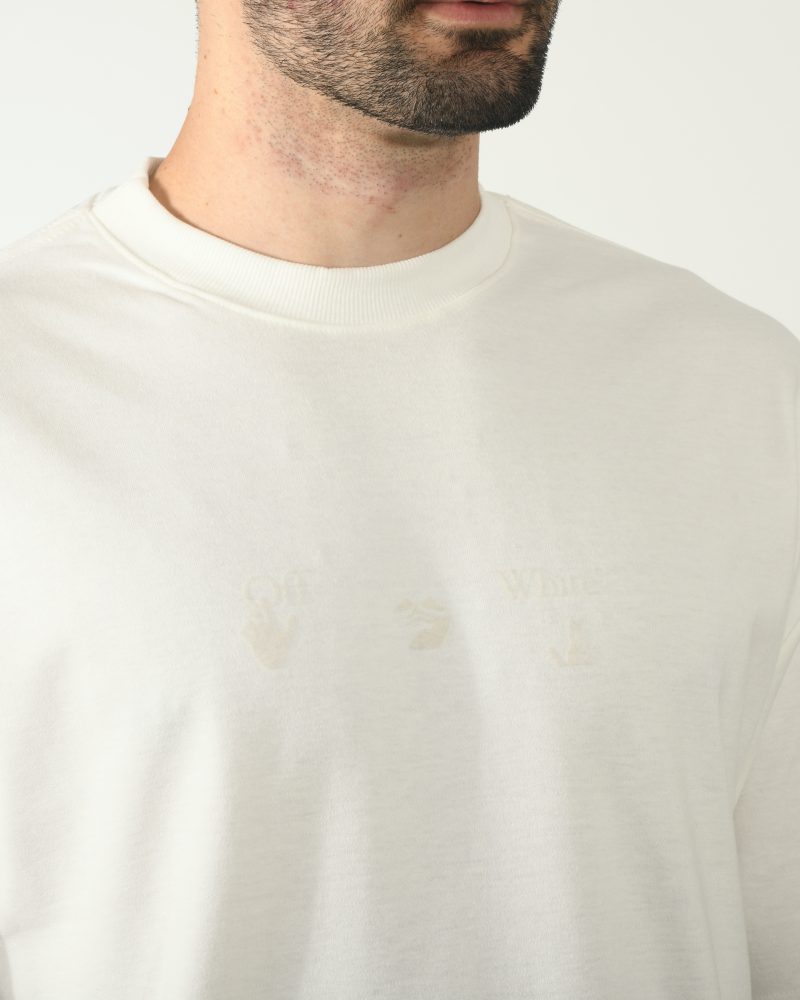 CAMISA OVERSIZED OFF WHITE MALHA IMPORTADA - Image 2