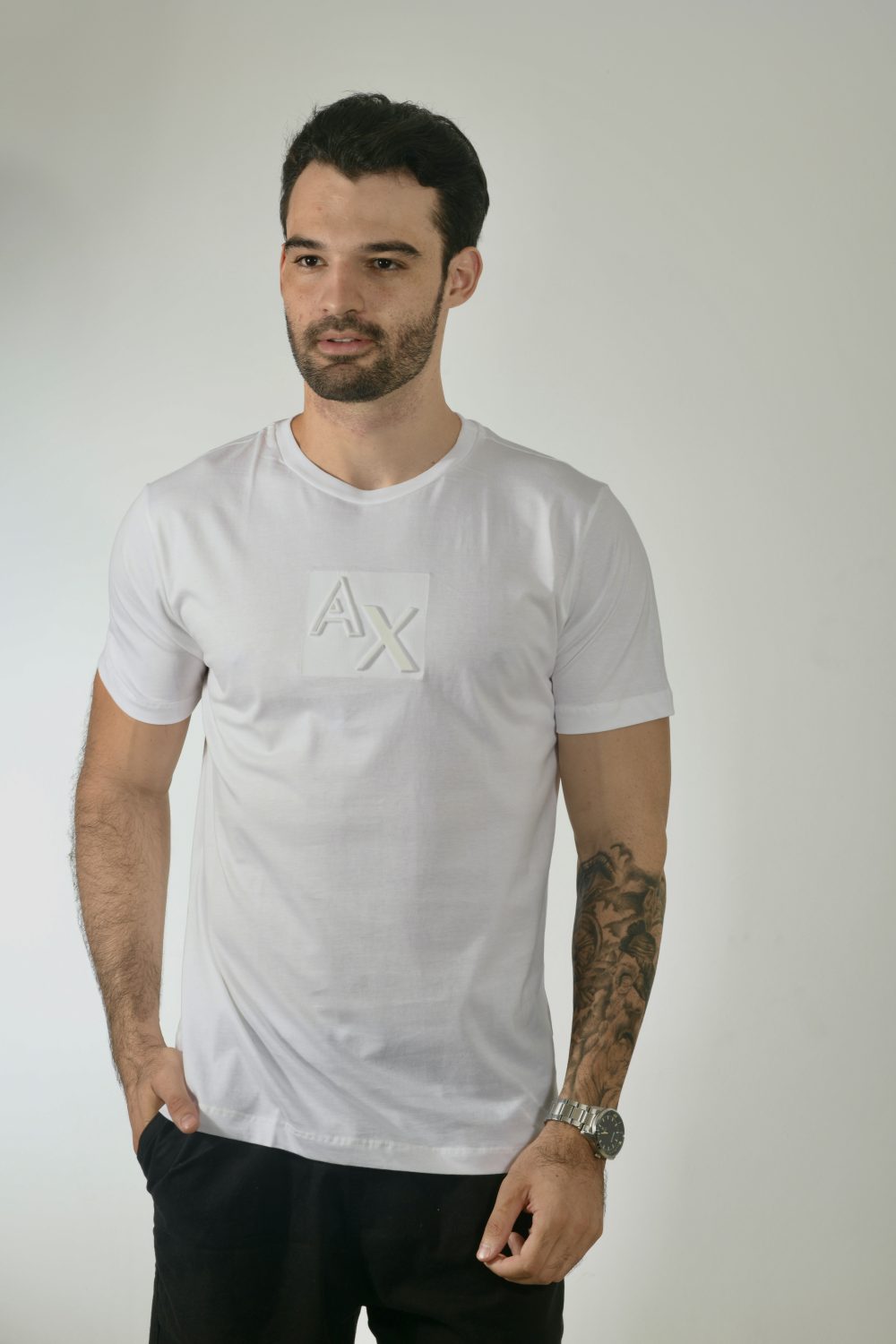 GRIFE ITALIANA ARMANI EXCHANGE RELEVO BRANCA