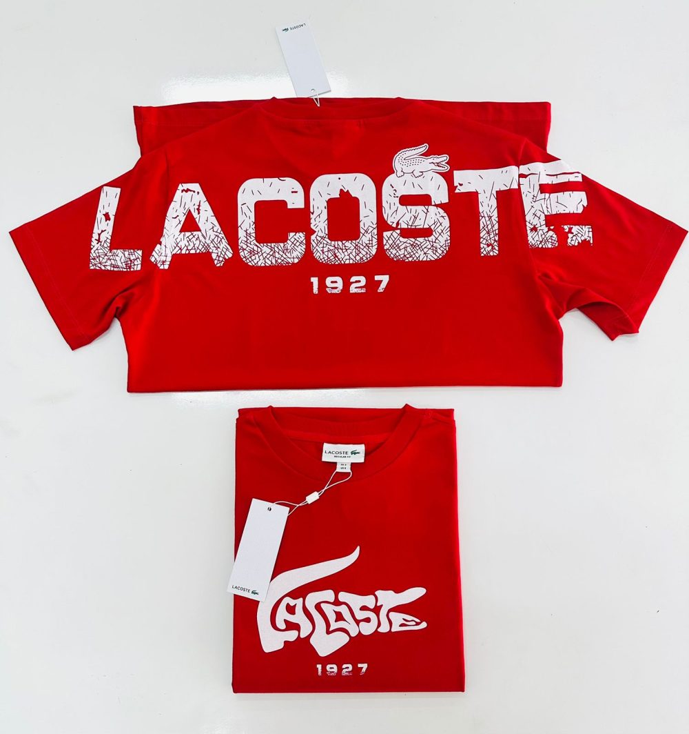 CAMISA LACOSTE VERMELHA COM DETALHE NO PEITO E NAS COSTAS (cópia)