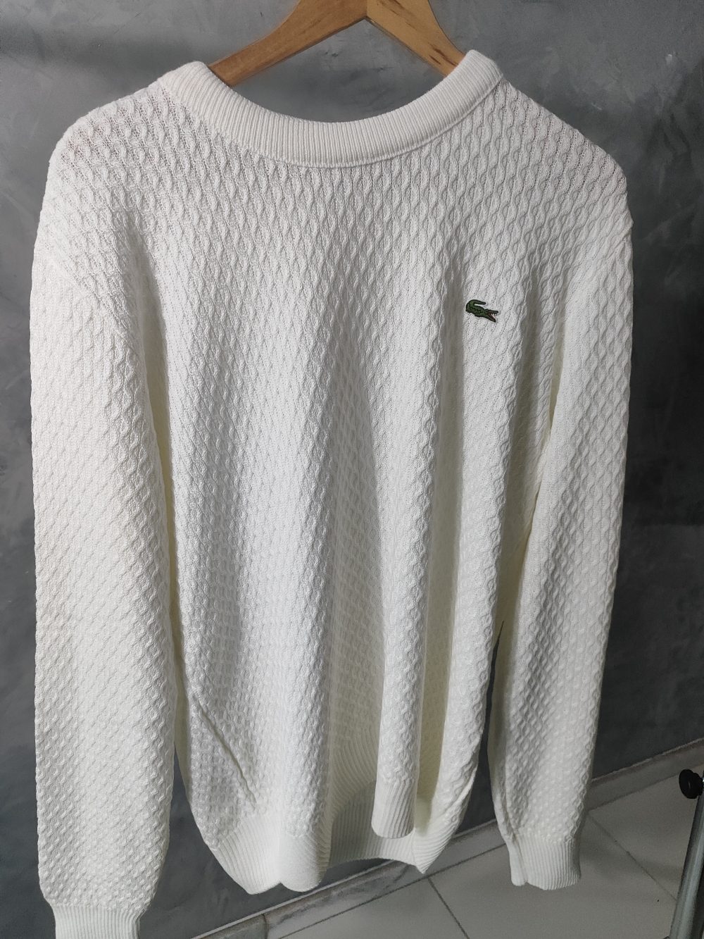 SUÉTER DE TRICÔ  - LACOSTE  OFF WHITE