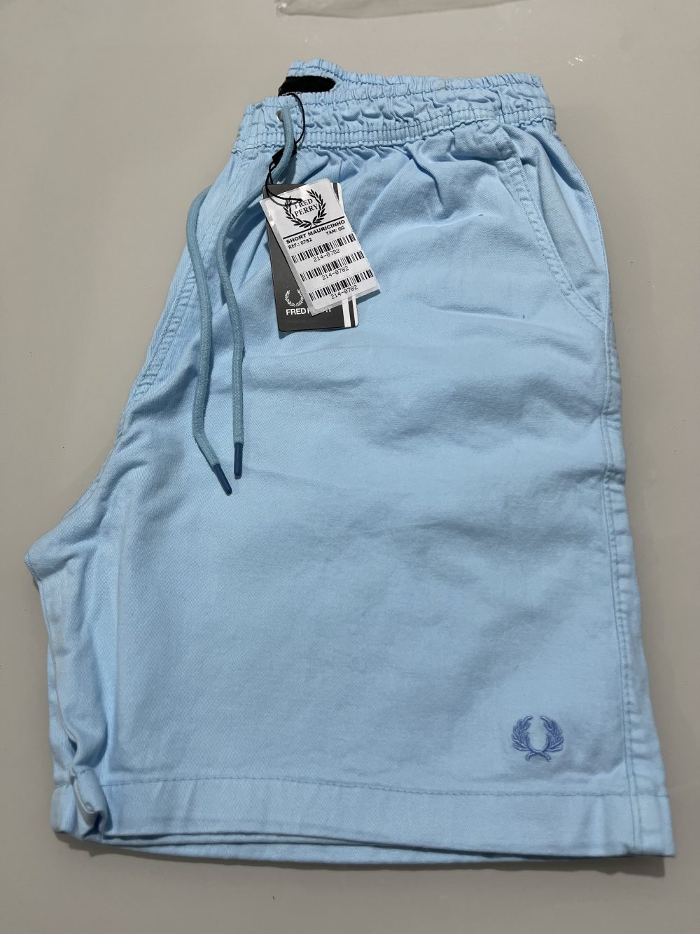 SHORTS SARJA FRED PERRY AZUL BEBE