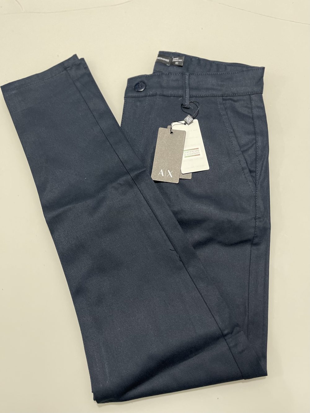 CALÇA SARJA ARMANI AZUL MARINHO