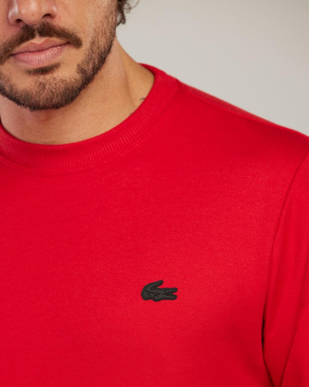 GRIFE LACOSTE MOLETON GOLA CARECA VERMELHA - Image 2