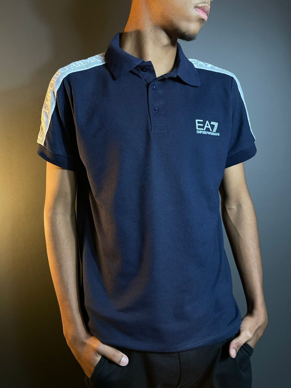 POLO PIQUET EMPÓRIO ARMANI AZUL MARINHO