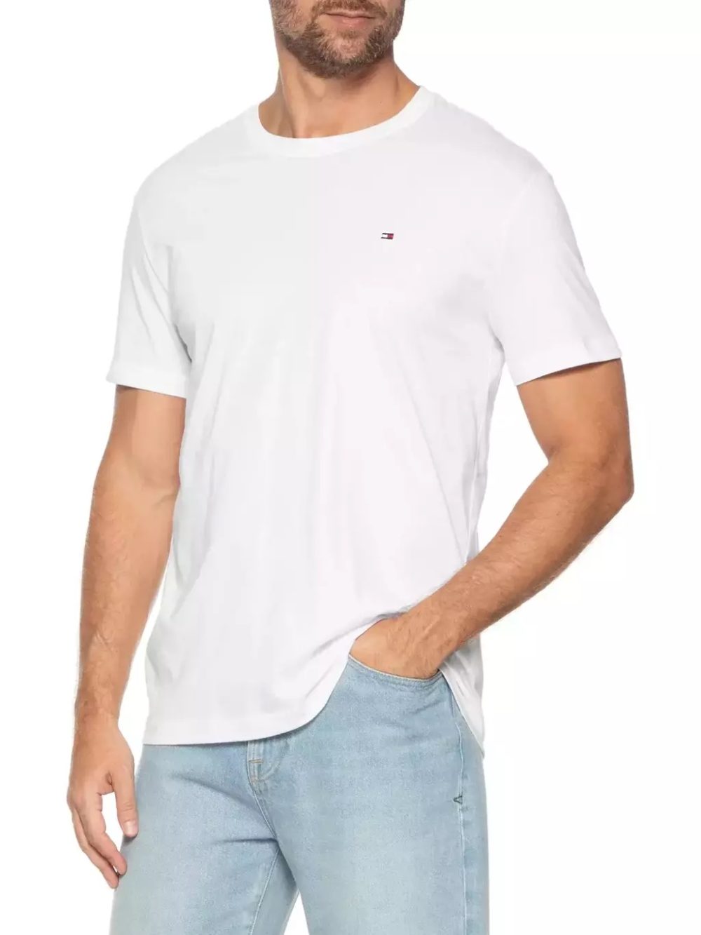 GRIFE ITALIANA TOMMY HILFIGER BÁSICA BRANCA - Imagem 2