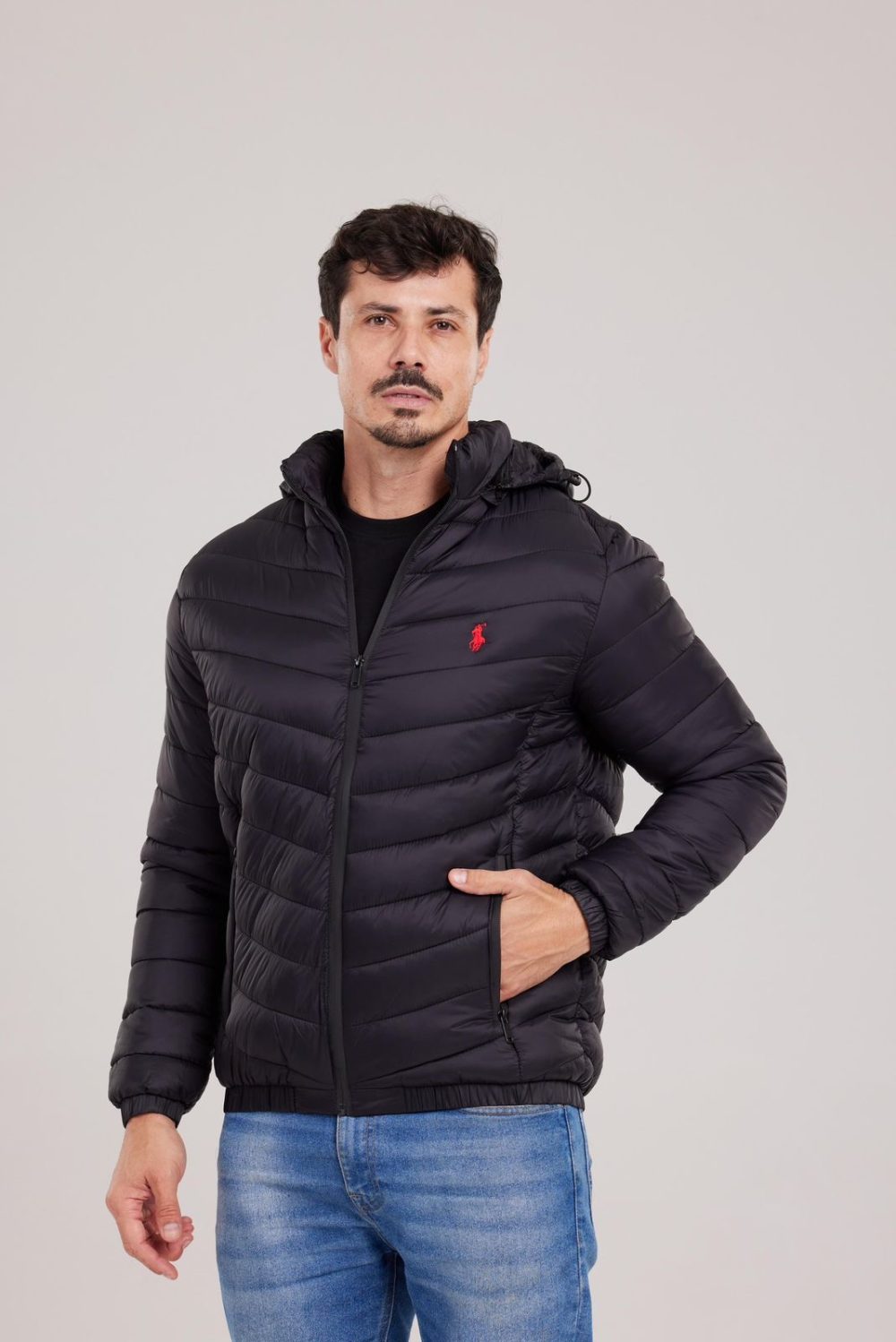 JAQUETA PUFFER RALPH LAUREN PRETA