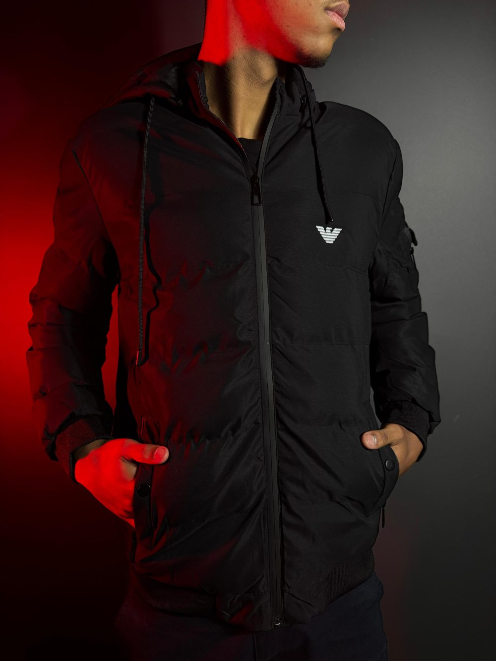 JAQUETA BUFFER EMPORIO ARMANI PRETA