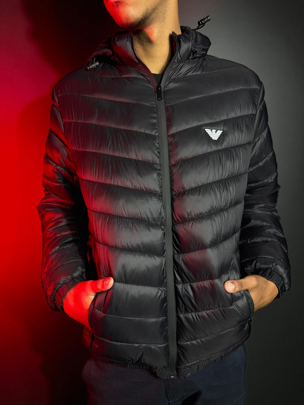 JAQUETA BUFFER EMPORIO ARMANI PRETA