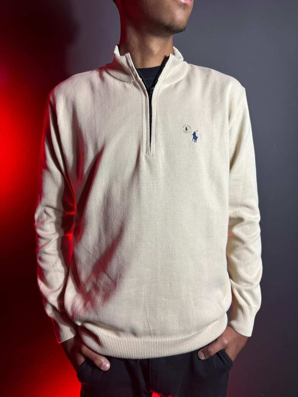 SUETER RALPH LAUREN CARAMELO