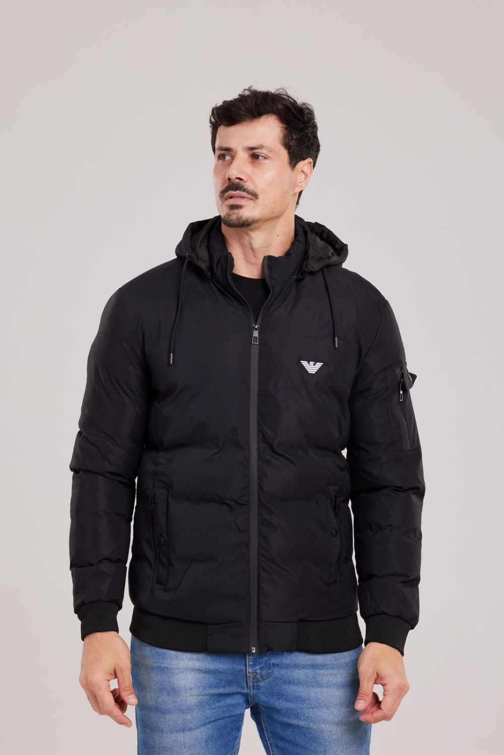 JAQUETA PUFFER EMPORIO ARMANI PRETA
