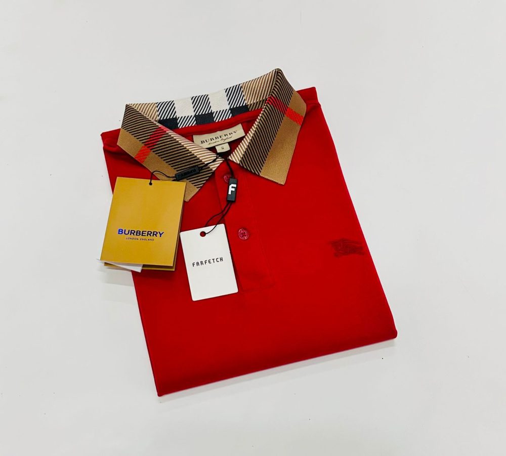 POLO PIQUET BURBERRY VERMELHO