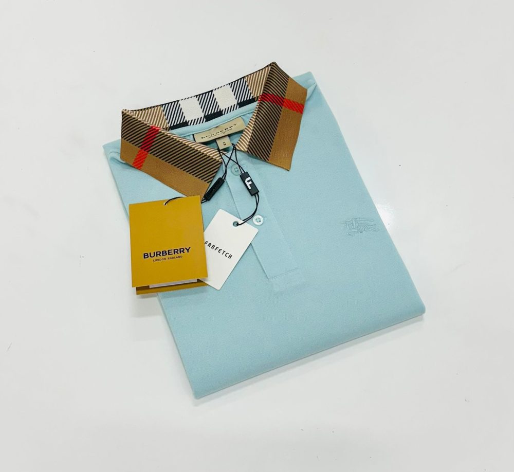 POLO PIQUET BURBERRY AZUL
