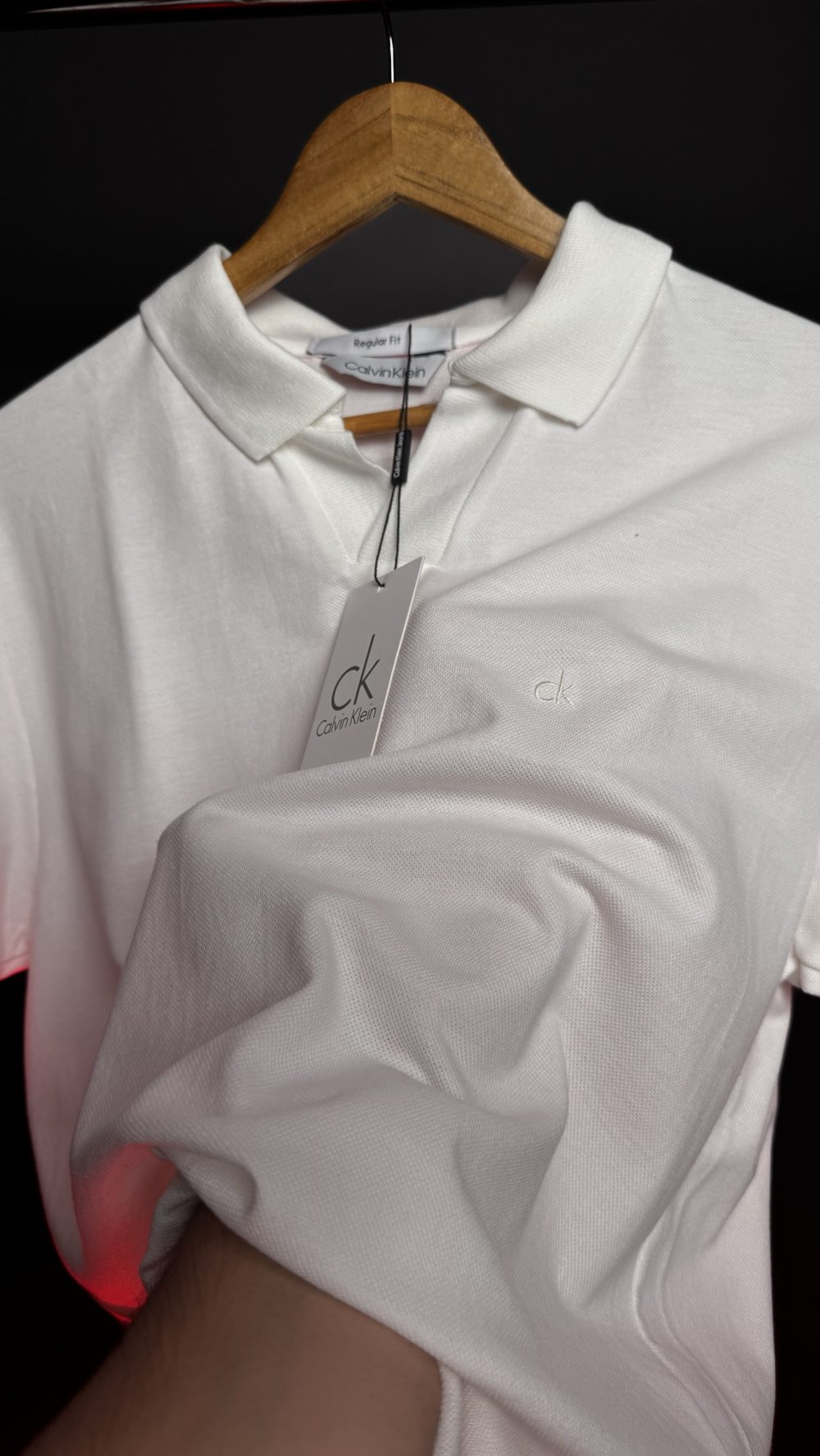 POLO PIQUET CALVIN KLEIN BRANCA