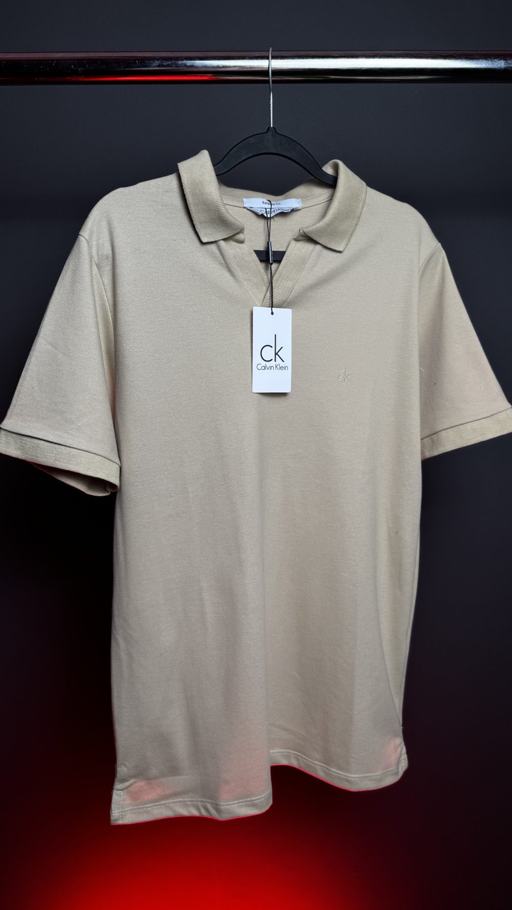 POLO PIQUET CALVIN KLEIN BEGE - Imagem 2