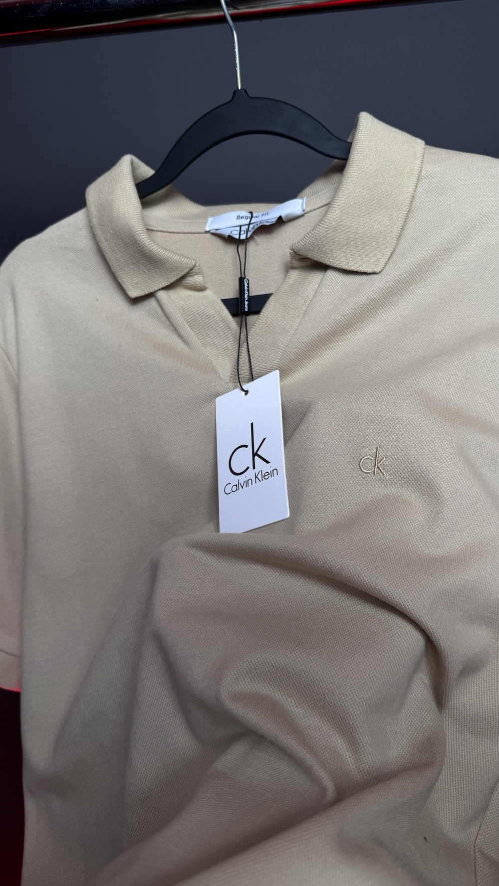 POLO PIQUET CALVIN KLEIN BEGE