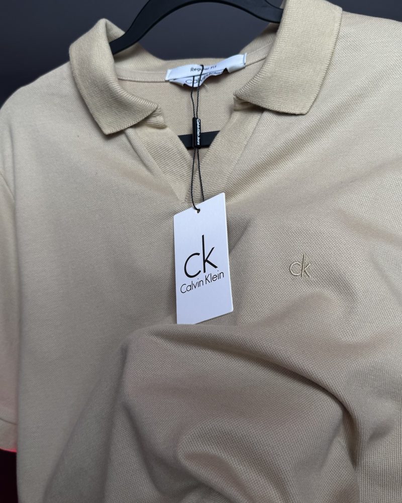 POLO PIQUET CALVIN KLEIN BEGE