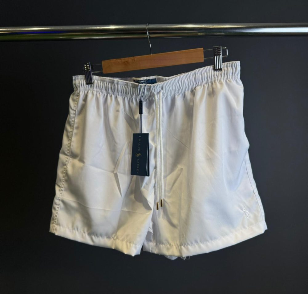 SHORTS RALPH LAUREN BRANCO (DETALHE QUANDO MOLHADO)