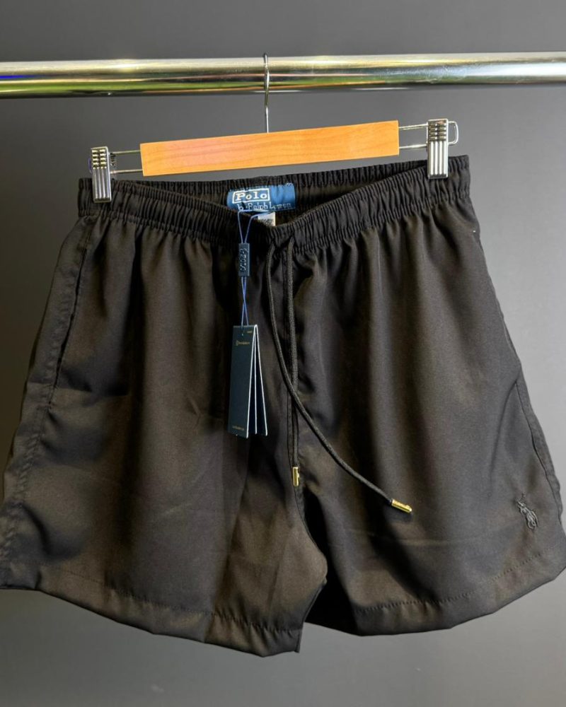 SHORTS RALPH LAUREN PRETA (DETALHE QUANDO MOLHADO)