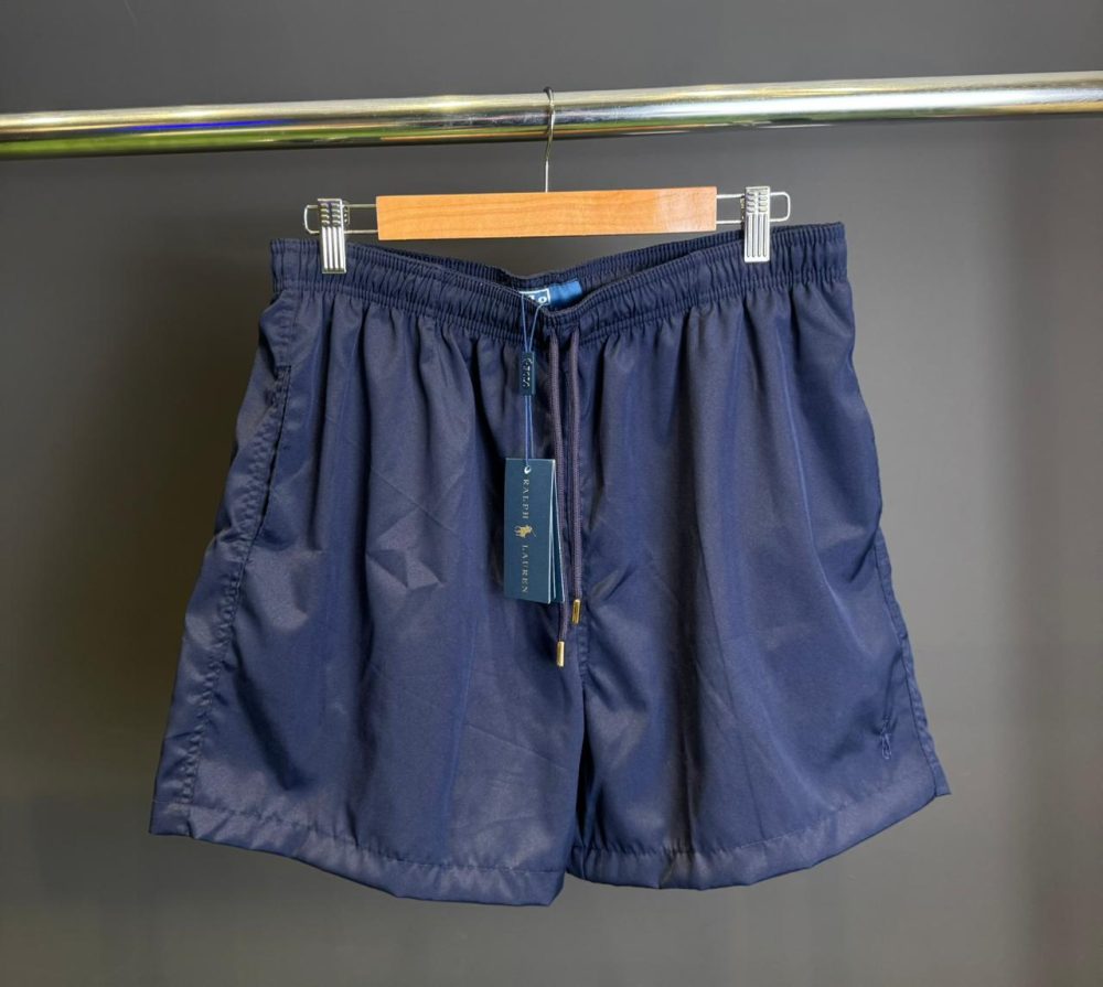 SHORTS RALPH LAUREN AZUL MARINHO (DETALHE QUANDO MOLHADO)