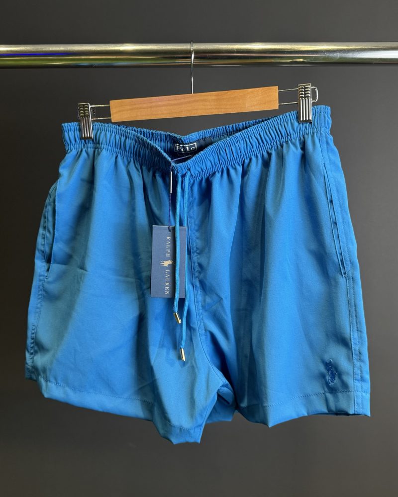 SHORTS RALPH LAUREN AZUL BB (DETALHE QUANDO MOLHADO)